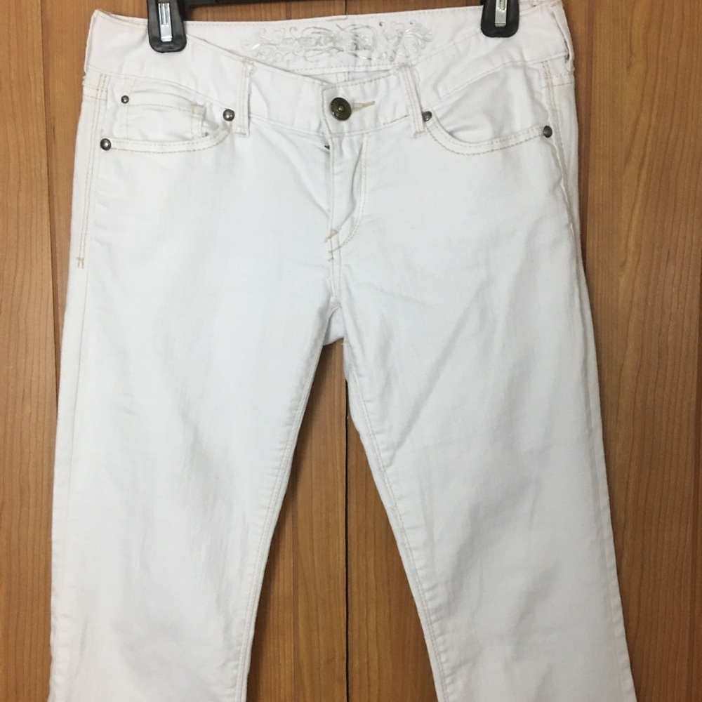 Express white boots Jeans size 4